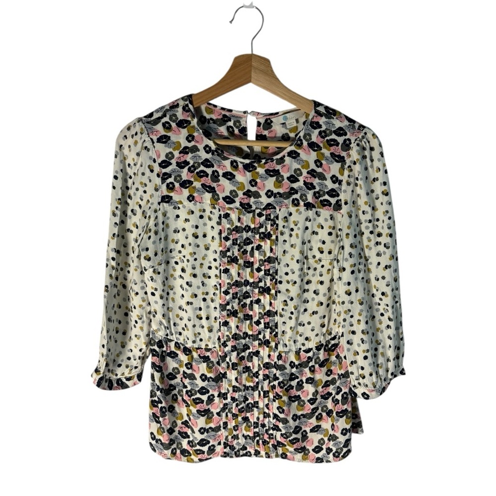 BODEN Blouse Women’s Size 6 Boho Floral 3/4 Sleeve Top Boho Chic Cottagecore